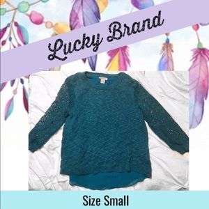 LUCKY🍀 Sweater 🍀 Blue Aqua Turquoise Small SM